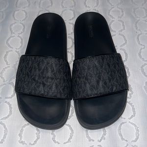 MICHAEL Michael Kors Black Slide Sandals